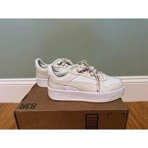 PUMA Women's Carina Street Sneaker, White-Vapor Gray, Size 9